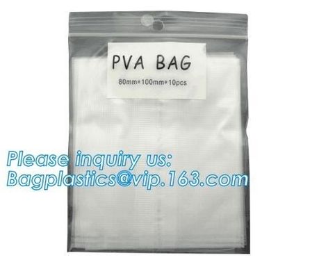 PVA Water Soluble Laundry Bag Infectious Waste Plastic Biodegradable bags, hot water soluble laundry bag, bagease, pac