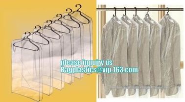 Dry cleaning plastic non-woven garment bags dust cover for clothes storage,Clear Vinyl Showerproof PEVA Plastic Garment