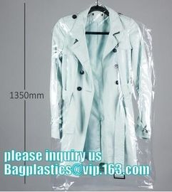 Clear Vinyl Showerproof PEVA Plastic Garment Suit Clothes Shoulder Dust Covers,Foldable garment storage bags dust proof