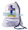 Biodegradable LDPE material hotel laundry garment poly bag on roll,Packaging poly laundry bag with cotton string rope ha