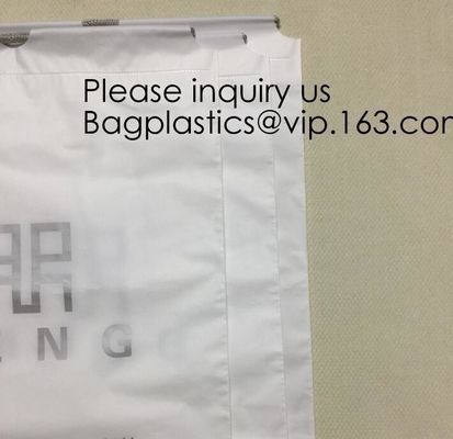 Laundry Bags Hospitality Plastic Bags Drawstring Closure Write-On Indicator Strips. Clear Hotel Biodegradable Bags With