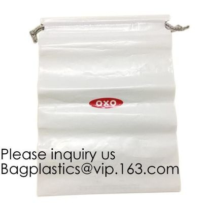 Compostable, Biodegradable Laundry Bags Hospitality Travel Shoe Bags Non-Woven Storage with Rope for Men and Women Large