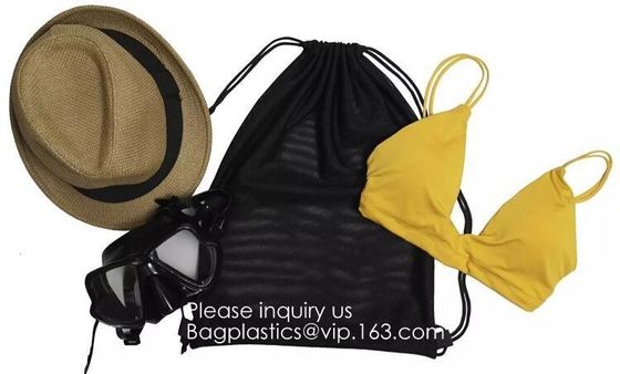 Heavy Duty Laundry Nylon Mesh Stuff Bag with Sliding Drawstring,Durable Nylon Mesh Drawstring Laundry Bag Portable Trave