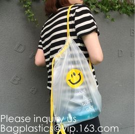 Drawstring Bag with Cord Lock and White Sturdy Mesh Material for Factories, College, Dorm, Storage Sturdy &amp; Breathable