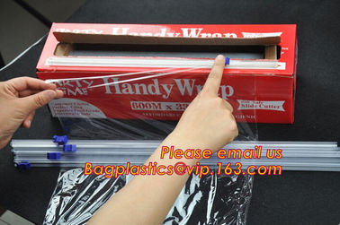 Waterproof transparent pe pvc 12mic 30cm customized food wrap,China stretch cling wrap manufacturer pe food wrap with