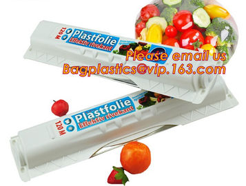 BPA free slider /plastic cutter PE cling film for food wrap, PVC Food Wrap Cling Film, cling film for food wrap