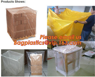 Plastic reusable thermal pallet cover, Heavy Duty Waterproof Pallet Cover Tarp, LLDPE Elastic Pallet Packaging Bag Cover