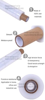 Pallet Stretch Wrap Cast LLDPE Shrink Film Wrap with handle, plastic cargo pallet warp net knit stretch wrap, bagease