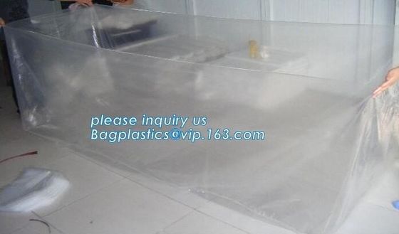 Giant jumbo big size poly pallet cover packaging bags with competitive price, 36 x 27 x 65&quot; 1 Mil ldpe Clear Pallet Cove