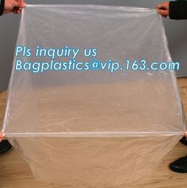 Square Bottom 4mil Clear Pallet Cover, square bottom bag on roll pallet cover bag, Polyester Pallet Cover Bags, Pallet T