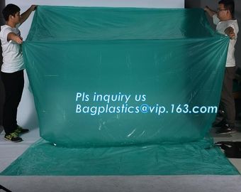 LDPE bag Large square bottom bag on roll pallet cover bag rubbish bag Garbage bag HDPE bag, reusable pallet wrap top cov