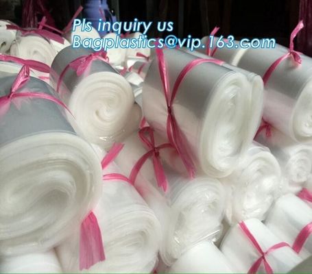 LDPE Plastic Flat Poly Bag with Suffocation Warning, 1 Mil Clear Flat Poly Bags, LDPE Lay Flat Poly Bags Flat Drum Liner