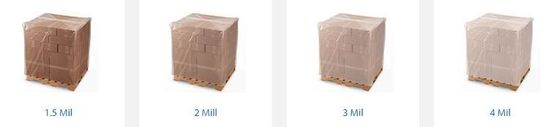 Customized Square Bottom or Side Guesst Plastic Protective Pallet Covers, 4 Mil Dust proof Clear Pallet Covers, BAGPLAST