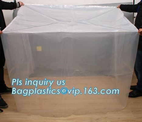 PE Moisture Proof Plastic Pallet Cover, POLYETHYLENE SHRINK PALLET COVERS, Europallet 80x120x250 cm, bagplastics, bageas