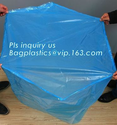 sealable square bottom pallet shrink wrap plastic cover for bags, jumbo black lightproof and waterproof plastic pallet c