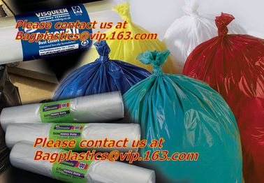 100% Oxo Biodegradable Clear Plastic Garbagetrash Bag Refuse Sack On Roll With Strong Hdpe yellow bags black bags blue b