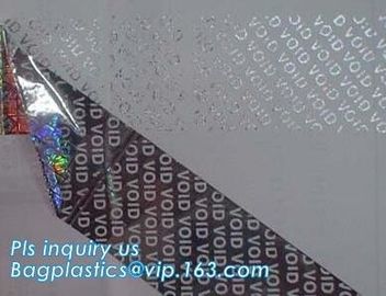 Tamper evident holographic label / Security Hologram VOID sticker,Antifake Logo Printing Peel Off Void Sticker, Warranty