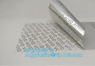 open void security label/ material, warranty sticker void if tampered,Serial Number Barcode Security Warranty VOID Stick