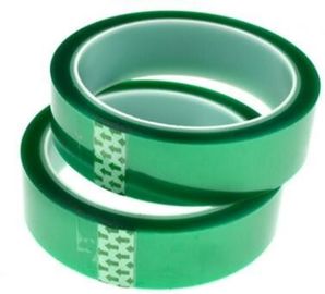 Green Polyester Silicone Adhesive Electroplating Tape Heat Resistant PET Powder Coating Tape Green Masking Tape bagplast