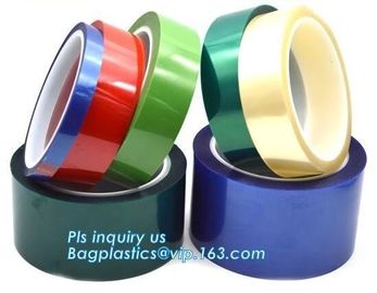 Green Polyester Silicone Adhesive Electroplating Tape Heat Resistant PET Powder Coating Tape Green Masking Tape bagplast