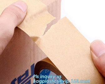 Water-activated Reinforce Kraft Gummed Paper Tape for Sealing &amp; Strapping,Self adhesive kraft paper gummed tape bagease