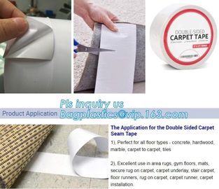 Double sided carpet fixing tape,cloth self adhesive carpet binding tape carpet seaming tape,Rubber Adhesive Double Side