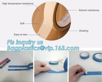 Custom Painting Crepe Printed Colored Paper Automotive Masking Tape Jumbo Roll,Crepe Paper Masking Tape Jumbo Roll bagea