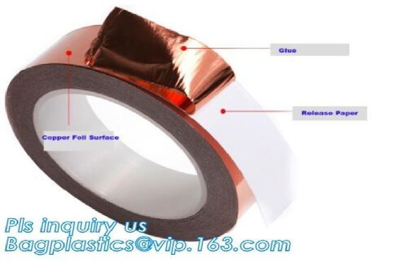 Conductive copper foil tape 25m 50m for EMI shielding welding, electrical maintenance conductive copper foil tape bageas