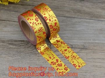 foil tape custom printed decorative washi foil tape,Assorted Designs Christmas Washi Masking Tape,Logo Printed Gold Foil