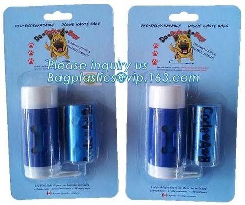 Promotional Cheap Price Pet Waste Bag, Pet dog poop bag dispenser waste bag dispenser with 15pcs bags, bagplastics, bage
