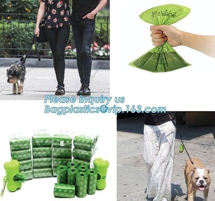 Compostable Logo Printed Colorful Pet Dog Waste Poop Plastic Garbage Bag 100% Biodegradable, bagplastics, bagease, pac