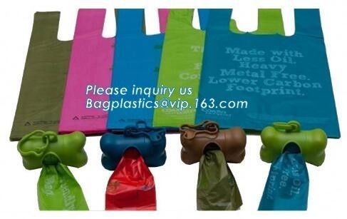 Compostable Logo Printed Colorful Pet Dog Waste Poop Plastic Garbage Bag 100% Biodegradable, bagplastics, bagease, pac