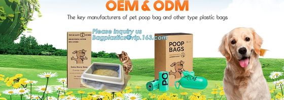 Compostable Logo Printed Colorful Pet Dog Waste Poop Plastic Garbage Bag 100% Biodegradable, bagplastics, bagease, pac