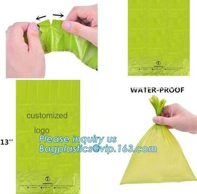 Custom Printed Biodegradable Pet Dog Disposal Poop Waste Bag, Pet Waste Bags Biodegradable Pet Dog Poop Bag, bagplastics