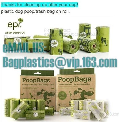 Pet Dog Waste bags Poop Pooper Scoopers for Bags on Board biodegradable 5 Color DHL Free Shipping, BAGEASE, BAGPLASTICS