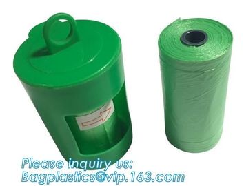 Top quality pet 100% degradable dog poop bag dispenser/waste bag dogie clean-up bag with dispenser, bagplastics. bagease