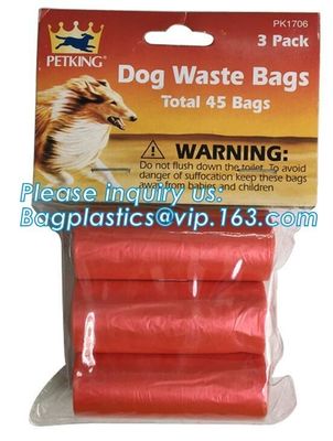 biodegradable dog poop bags/dog waste bags with dispenser, Dog Waste Bags with Dispenser and Leash Clip/Pet waste bag