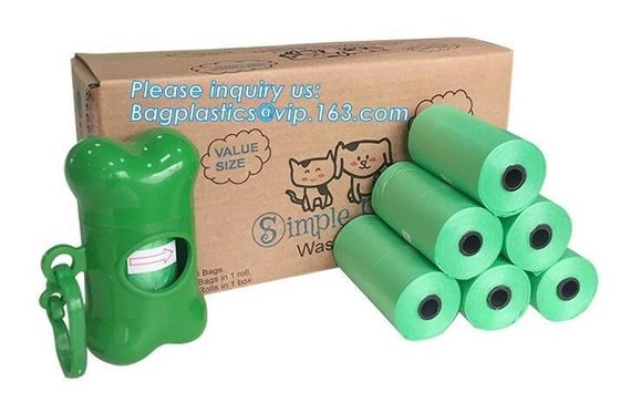 Branded dog poop bags / pet waste bag / bags on roll, dog waste bags and dispenser pet waste bag dog shit bag, bagease