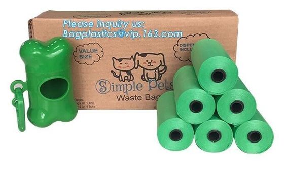 Branded dog poop bags / pet waste bag / bags on roll, dog waste bags and dispenser pet waste bag dog shit bag, bagease