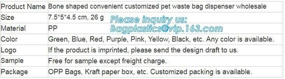 Wholesale Pet Waste Bag Bone dispense Printing Environmental Protection Portability Dog Waste Bag, bagplastics. bagease