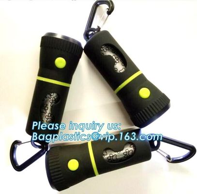 Biodegradable cleaning garbage box pet dog waste bags with dispenser and leash clip for traveling and walking, bagease