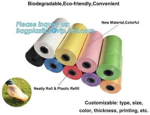 High Quality Eco-friendly Degradable Fashion With Printing Doggy Pet Dog Waste Poop Bags, Eco friendly pet dog waste poo