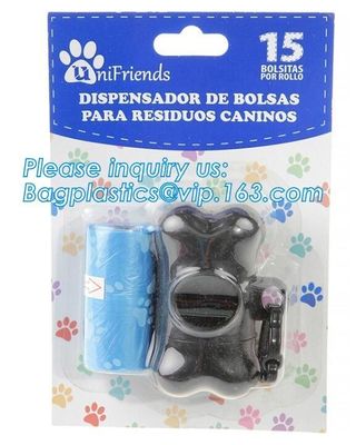 Eco friendly pet dog waste poop shit bag, Pet supply biodegradable one-time dog waste bag, bags holder for pet dog poop