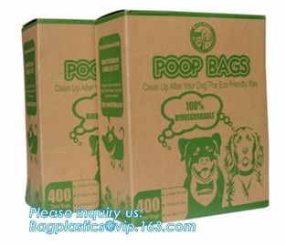 Compostable dog poop bag/ pet waste Bags, Degradable Pet Poop Bags Dog Cat Waste Pick Up Clean Bag Refill Bags Promotion