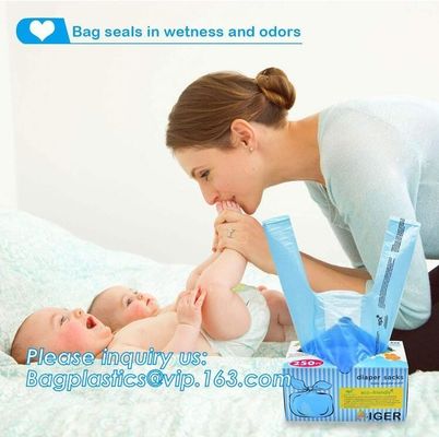 plastic t-shirt shape bag/ diaper sack bag with powder scent, biodegradable custom baby disposable diaper nappy bag, pac