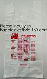 Large Plastic Grocery T-Shirt Bags - Plain White,Thank You Grocery Shopping Bags Biodegradable Reusable Recyclable Pack