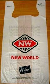 Large Plastic Grocery T-Shirt Bags - Plain White,Thank You Grocery Shopping Bags Biodegradable Reusable Recyclable Pack