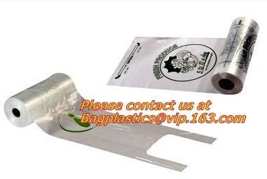 Corn Starch Eco PLA 100% Compostable Plastic t-shirt Shopping Bags,disposable carry shopping bags 100% compostable corn