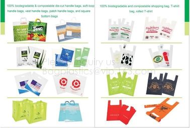 Biodegradable Roll heart bag, Vest bag, Pocket, Roll bag, 100% Biodegradable Cornstarch Garbage Bags garment biodegradab