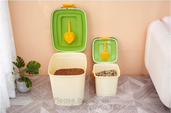 PP Plastic type and stocked eco-friendly feature plastic pet food storage container, Fresh Barrel Food Storage With Lid